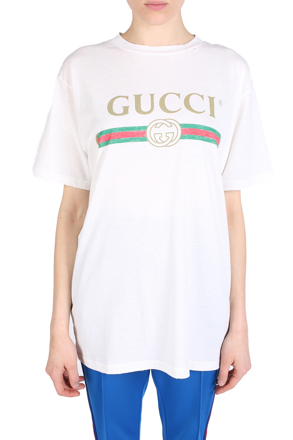 Tシャツ・カットソー GUCCI SS25 Clamp print shirt (832898Z7AP1 7033) GUCCI（グッチ）の「GUCCI Tiger-print jersey T-shirt（Tシャツ